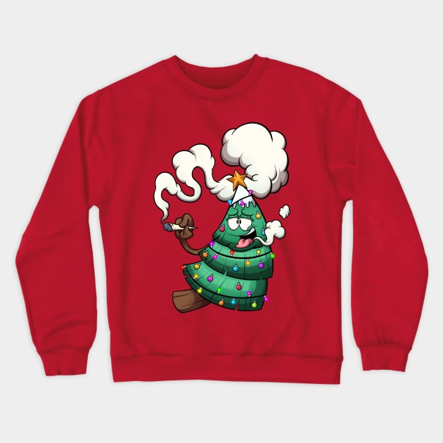 Stoned Christmas Tree Crewneck Sweatshirt by TheMaskedTooner